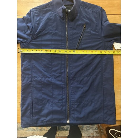 Ezekiel Navy Blue Quilted Jacket Size Medium Lined New Polyester - Picture 8 of 12